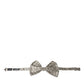 Silver Fantasy Print Adjustable Neck Bow Tie Men