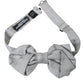 Gray Silk Adjustable Neck Men Bow Tie