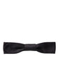 Black Silk Adjustable Neck Men Bow Tie