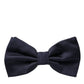 Black Silk Adjustable Neck Men Bow Tie