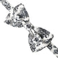 White Black Floral Adjustable Men Neck Bow Tie