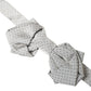 Gray Silk Adjustable Neck Men Bow Tie