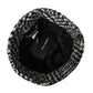 Black White Tweed Wool Bucket Hat Men