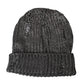 Dark Gray Viscose Knit Beanie Bonnet Hat Men