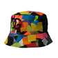 Multicolor Sticky Notes Logo Bucket Hat Men