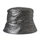 Metallic Silver Polyester Bucket Hat Men