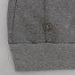 Chic Gray Full-Zip Cotton Hoodie