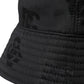 Black Cotton Blend Logo Bucket Hat Men