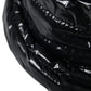 Black Quilted Faux Leather Bucket Hat Men