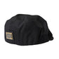 Black Cotton Blend Logo Newsboy Hat Men