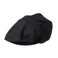 Black Cotton Logo Newsboy Hat Men