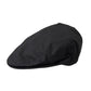 Black Cotton Blend Logo Newsboy Hat Men