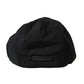Black Cotton Blend Logo Newsboy Hat Men