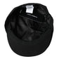 Black Cotton Blend Logo Newsboy Hat Men