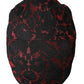 Black Red Floral Jacquard Newsboy Hat Men