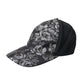 Black Silver Floral Print Baseball Hat Men