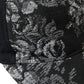 Black Silver Floral Print Baseball Hat Men