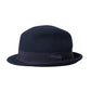 Dark Blue Wool Fedora Wide Brim Hat Men