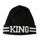 Black White Cashmere DG King Winter Beanie Hat