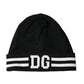 Black White Cashmere DG King Winter Beanie Hat