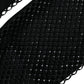 Women Black Mesh Net Elbow Length Gloves