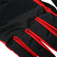 Black Red Nylon Wrist Length Gloves