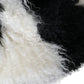 Black White Stripes Mohair Fur Bucket Hat