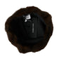 Brown Weasel Fur Womens Cashmere Hat Beanie