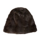 Brown Weasel Fur Womens Cashmere Hat Beanie