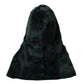 Black Weasel Fur Whole Head Wrap Hat