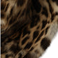 Brown Leopard Fur Women Bucket Hat