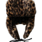 Multicolor Leopard Fur Trapper Women Hat