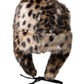 Multicolor Leopard Fur Trapper Women Hat