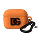 Orange Silicone Embossed Logo Airpods Case
