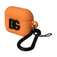 Orange Silicone Embossed Logo Airpods Case