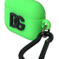 Neon Green Silicone Logo Embossed Airpods Case