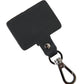 Black Plain Leather Silver Metal Airpods Case