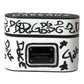 Black White Leather Scribble Embossed Logo Airpods Case