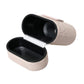 Light Pink Leather Metal Logo Plaque Airpods Case