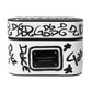 Black White Leather Scribble Embossed Logo Airpods Case