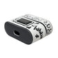 Black White Leather Scribble Embossed Logo Airpods Case