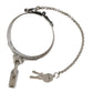 Silver Metal Brass 1999 Bondage Handcuff Runway Bracelet