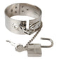 Silver Metal Brass 1999 Bondage Handcuff Runway Bracelet
