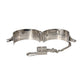 Silver Metal Brass 1999 Bondage Handcuff Runway Bracelet