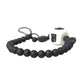 Black White Beaded DG Charm Fashion Bracelet