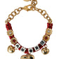 Gold Tone Brass Chain AMORE Fashion Bracelet