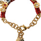 Gold Tone Brass Chain AMORE Fashion Bracelet