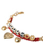 Gold Tone Brass Chain AMORE Fashion Bracelet