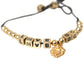 Gold Beaded LOVE DG Charm Fashion Bracelet