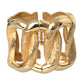 Gold Tone Vintage Clamper Twisted Loop Bangle Bracelet